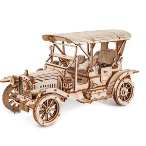 Antik autó 3D fa puzzle modell